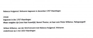 1707-12 Overlijden Rebecca Huijgensd Welvaren