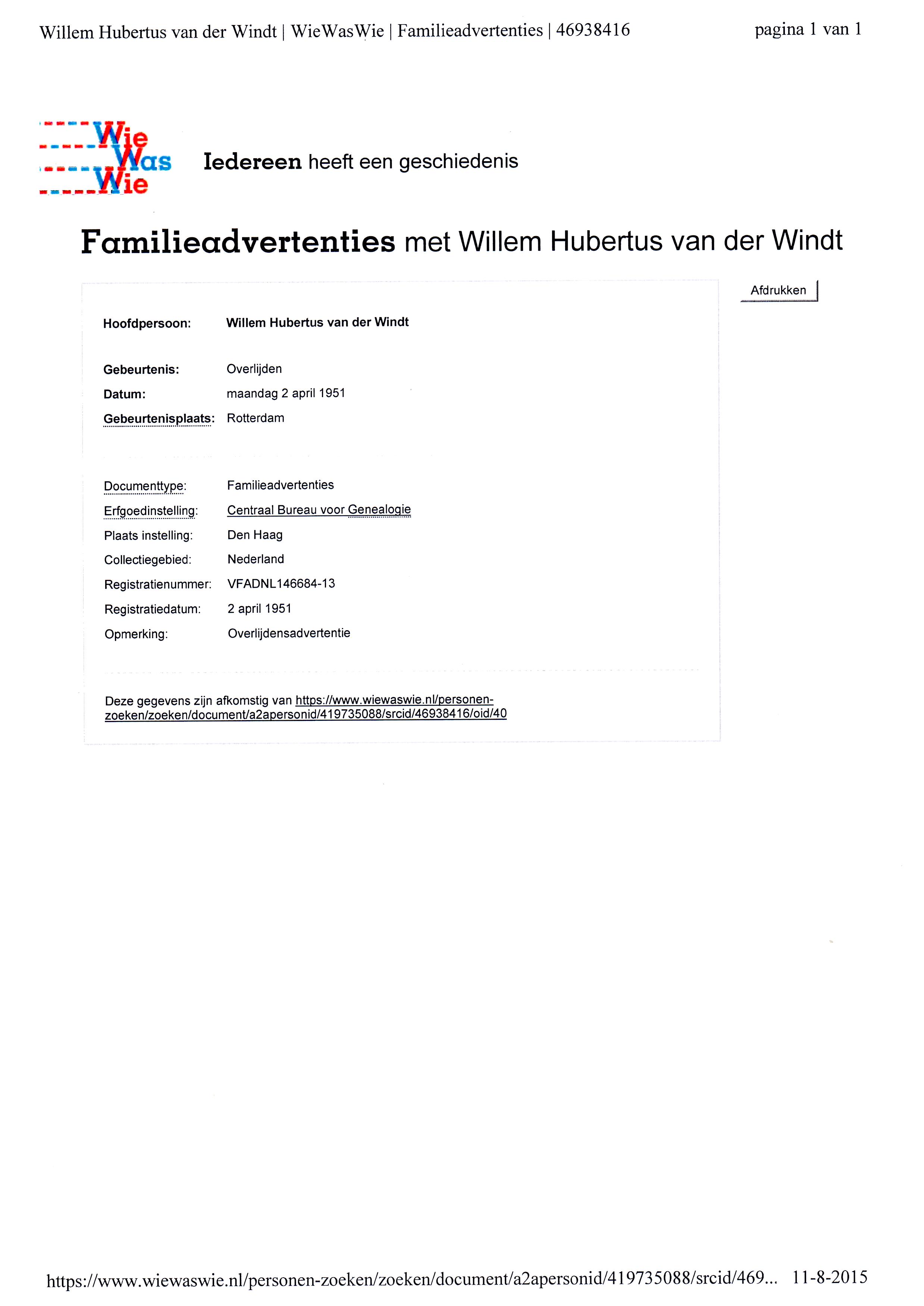 1951-04-02 Overlijden Willem Hubertus van der Windt (2)