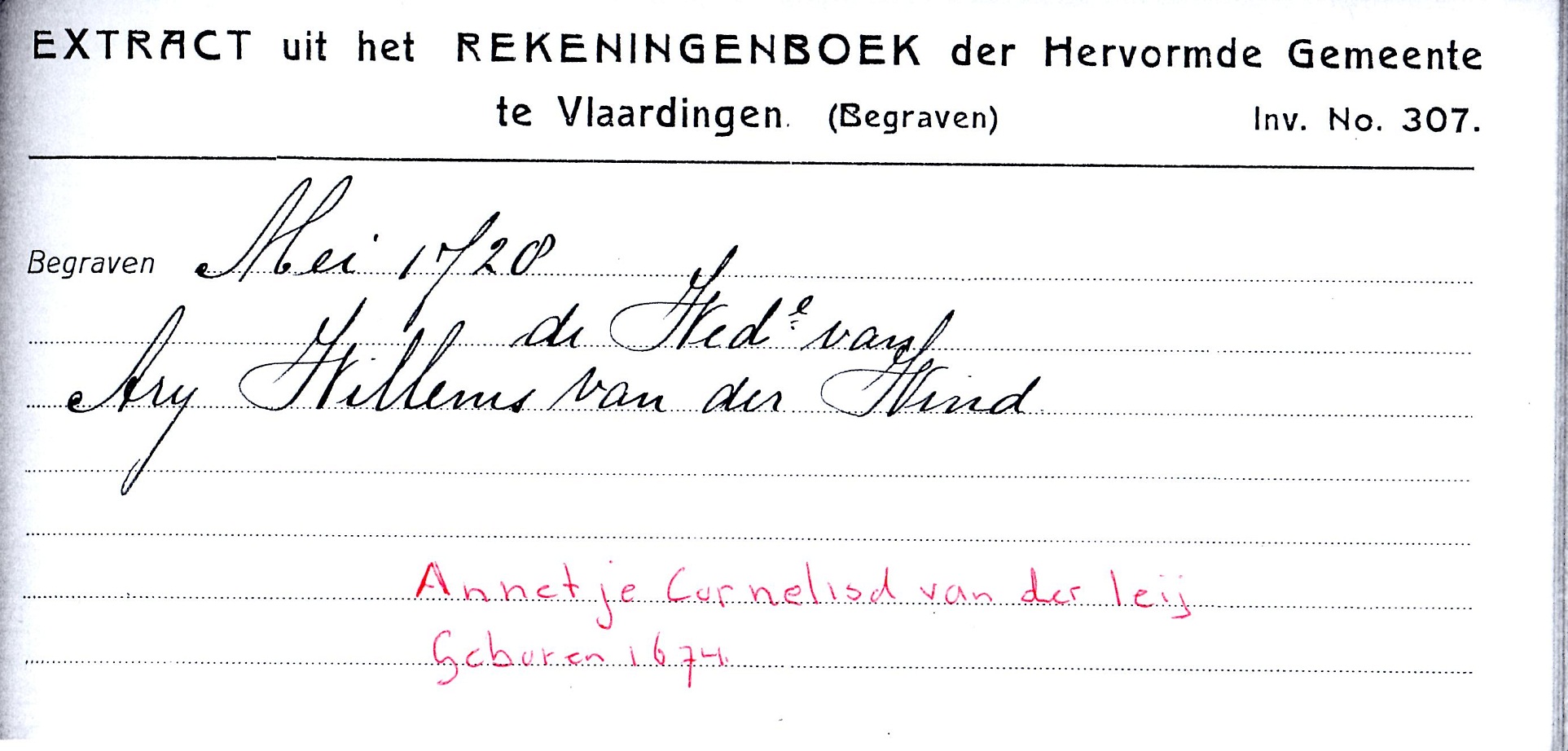 1728-05-xx Begraven Annetje Cornelisd van der Leij