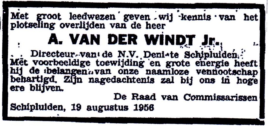1956-08-19 Overlijdensadvertentie Arie van der Windt (1-3)