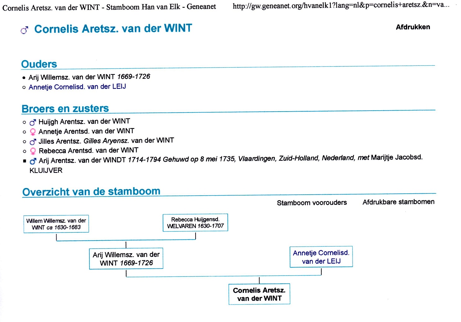 1700-01-03 Cornelis Arentsz van der Wint